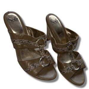 92 Söfft Calvados Snakeskin Sandals Size 10 | Leather Elegance | Glam & Comfort